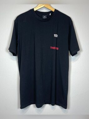 100 Thieves T-shirt Numbers Collection Mens Black Size Large 2020 Red Graphic